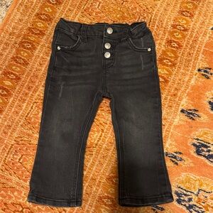 Zara Kids Black Jeans with Silver Button Accents
